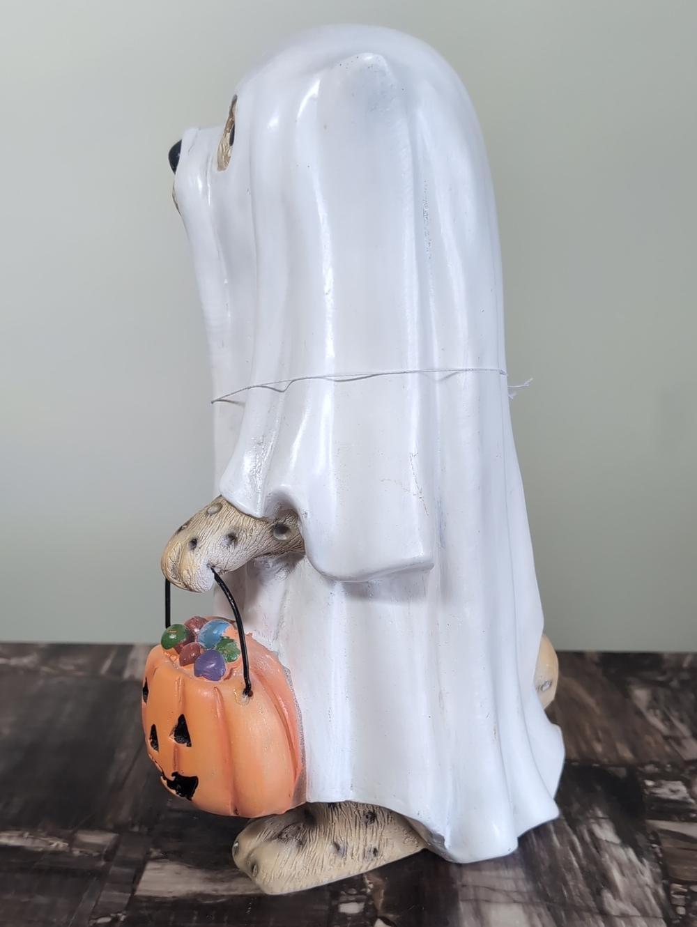 Sweet Street Ghost Dog w/ Lollipop + Jack O'lantern Halloween Figurine Decor๐ถ๐ - Picture 3 of 7